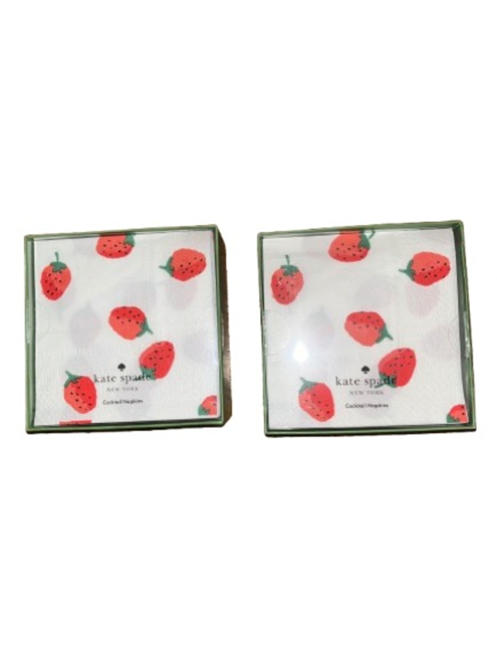 NWT Kate Spade Strawberry Print Cocktail Napkins Set 100 Count